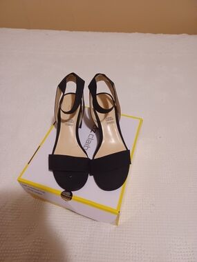 Liz Claiborne Black Open-Toe Ankle-Strap Heels
